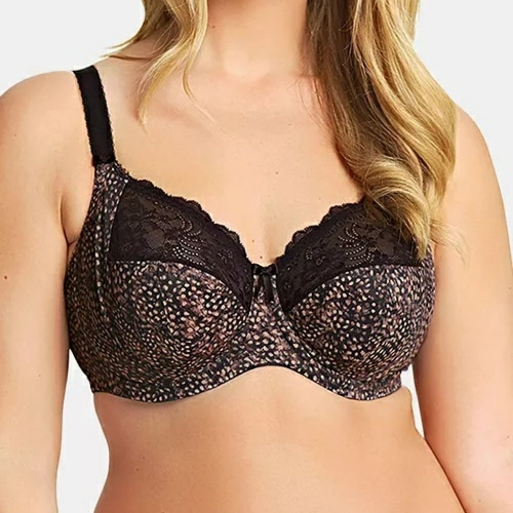 Sz 44DD Ebony Elomi "Morgan" Stretch Banded Bra